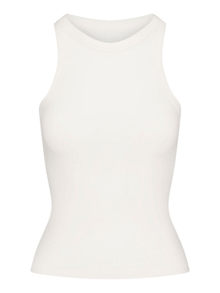 Skims Cotton Jersey High Neck Tank Marble Size Medium With Flaws